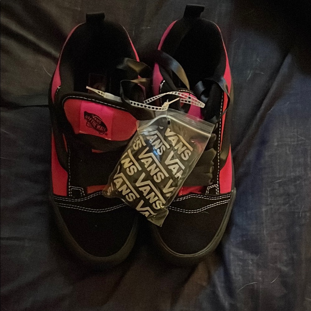 Vans Bold Pink and Black Sneakers